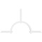Ekena Millwork Ericson Architectural Grade PVC Gable Bracket, 108"W x 63"H x 4"D x 4"F, 14/12 Pitch GBP108X63X0404ERI00 - alternate 2